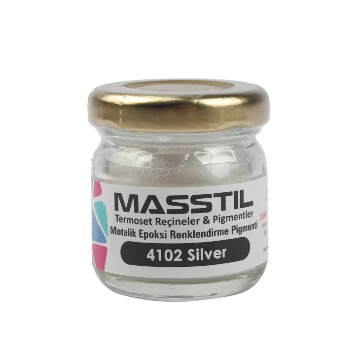 Silver Renkli Masstil Metalik Toz Pigmenti